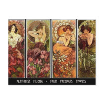 4 stones A. Mucha Postcard