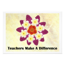 4 Teachers Make A Difference Personalized Invitations