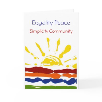 4 testimonies Greeting Card by Quaker_Cafe