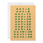 #4 Times Table Collectible Card Announcements