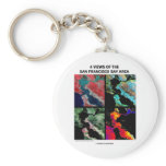 4 Views Of The Bay Area (Satellite Imagery) Keychains