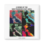 4 Views Of The Bay Area (Satellite Imagery) Refrigerator Magnet