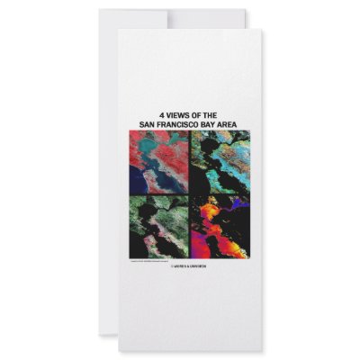4 Views Of The Bay Area (Satellite Imagery) Custom Rack Cards by wordsunwords