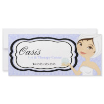 4"x9" Gift Certificate Blue Damask Spa Massage
