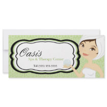 4"x9" Gift Certificate Green Damask Spa Massage