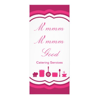 4"x9" Price List Hot Pink Catering Food by AnnLeeDesigns