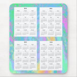 4 Year calendar on Colourful Pastel Design Backgrd mousepads