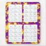 4 Year calendar on Purple Sparks Design Backgrd. Mouse Pads