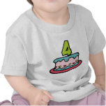 4 Year Old Birthday Cake T Shirt