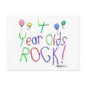 4 Year Olds Rock ! postcards