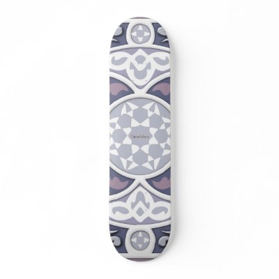 4Directions Silver and Mauve Skateboard by CosmicWink