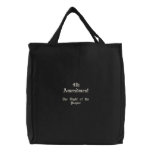 4th Amendment embroidered bags