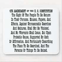 4th Amendment Of The U.S. Constitution Mouse Pads
