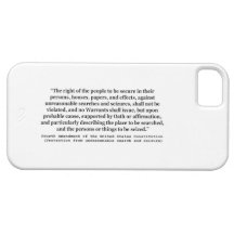 4th Amendment of the United States Constitution iPhone 5 Covers