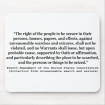 4th Amendment of the United States Constitution Mousepads