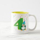 4th Birthday Penguin Mug