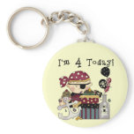 4th Birthday Pirate Tshirts and Gifts Keychains
