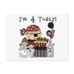 4th Birthday Pirate Tshirts and Gifts Post Card