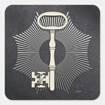 4th Degree: Secret Master or Master Traveller Square Stickers