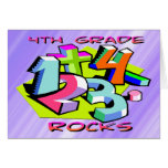4th Grade Rocks - Numbers Greeting Card