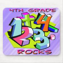 4th Grade Rocks - Numbers Mouse Mats