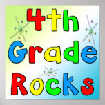 4th Grade Rocks Poster