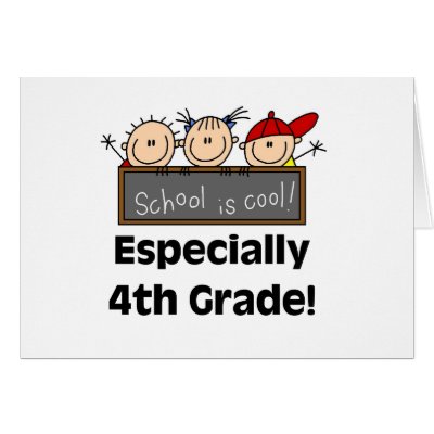 4th Grade School is Cool Cards by school_teacher