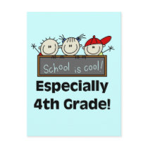 4th Grade School is Cool Tshirts and Gifts Postcard