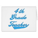 4th Grade Teacher Blue cards