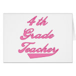 4th Grade Teacher Pink Greeting Cards