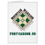 4th ID Mountain Warrior Fort Carson Card
