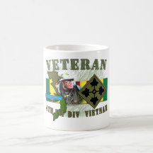 4th Inf Div-Vietnam (w/CIB) Coffee Mugs