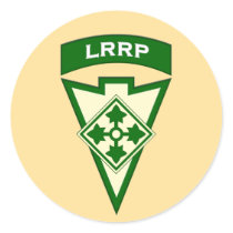 4th Infantry LRRP Recondo pocket patch UA 2 Round Stickers