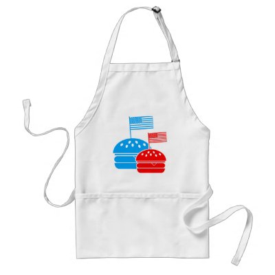 4th July - Independence Day - American Flag Burger Apron by CarbonClothing