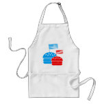 4th July - Independence Day - American Flag Burger aprons