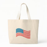 4th July - Independence Day - American Flag Wave Tote Bag