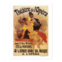 4th Masked Ball at Theatre de l'Opera Postcard