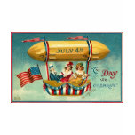 4th of July - Airship - Vintage art t-shirts