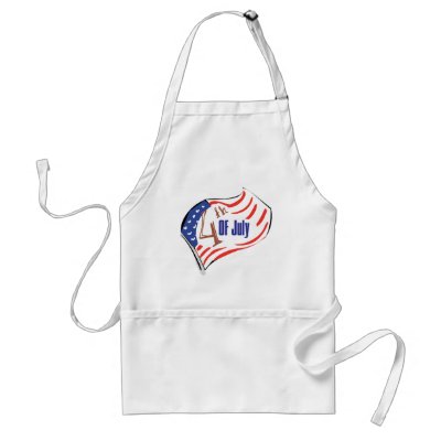 4th of July American Flag Aprons by KeepsakeArts