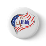 4th of July American Flag Pin