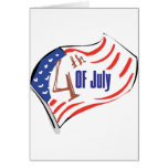 4th of July American Flag Card