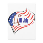 4th of July American Flag Postcard