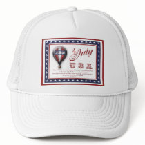 4th of July baseball peak caps