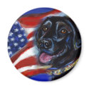 4th of july blk labrador magnets