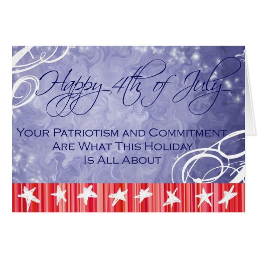 4th of July Card for Our Troops