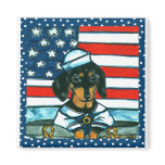 4th of July Dachshund Refrigerator Magnets