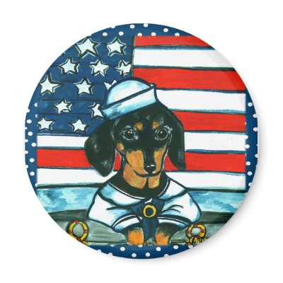 4th of July Dachshund Refrigerator Magnets by Dachshunds_by_Joanne