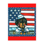 4th of July Dachshund Post Card