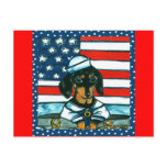 4th of July Dachshund postcards