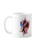 4th of July Eagle and American Flag Illustration Coffee Mugs